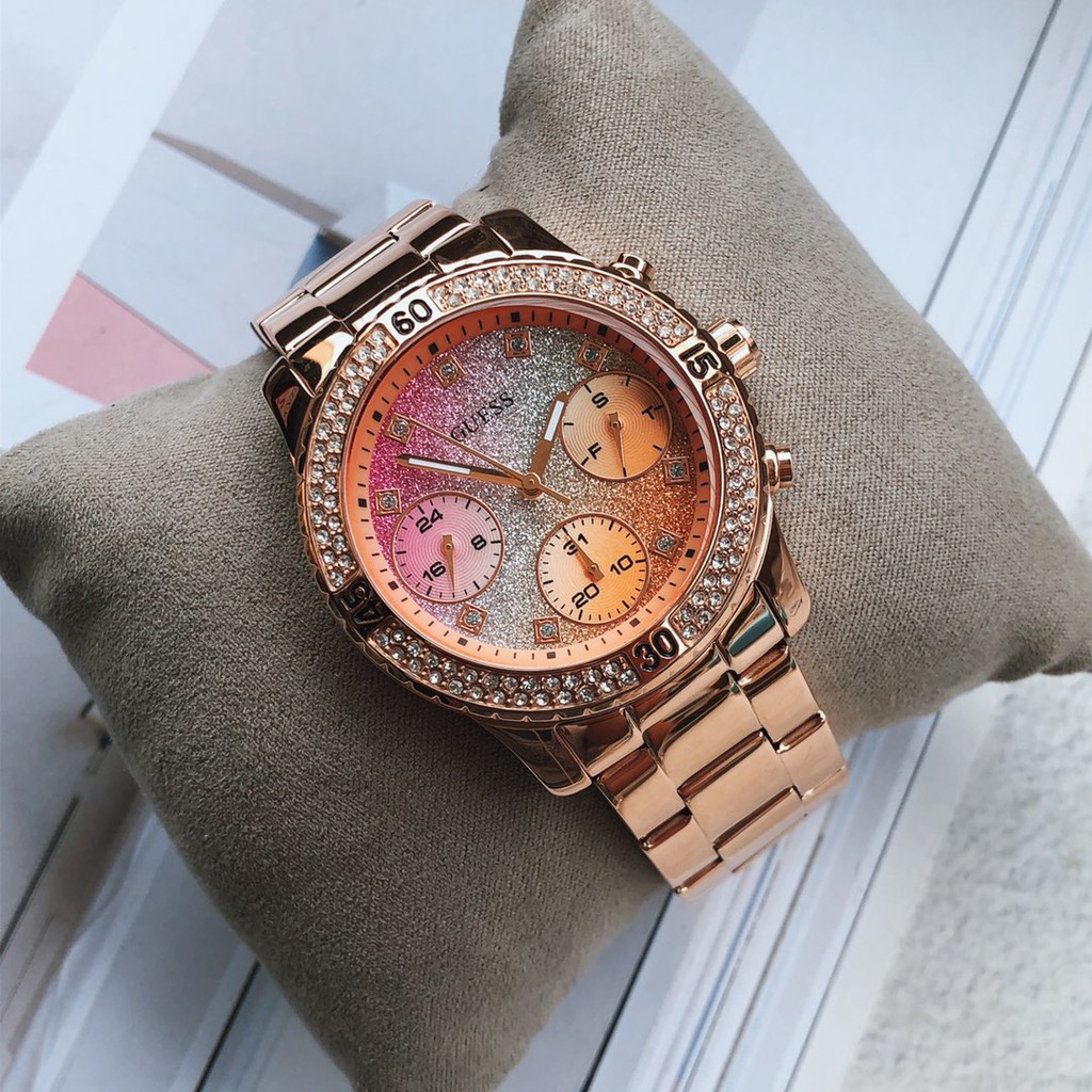 Rose Gold Watch W0774l3 Guess Watch W0774l3 Guess Confetti Watch 